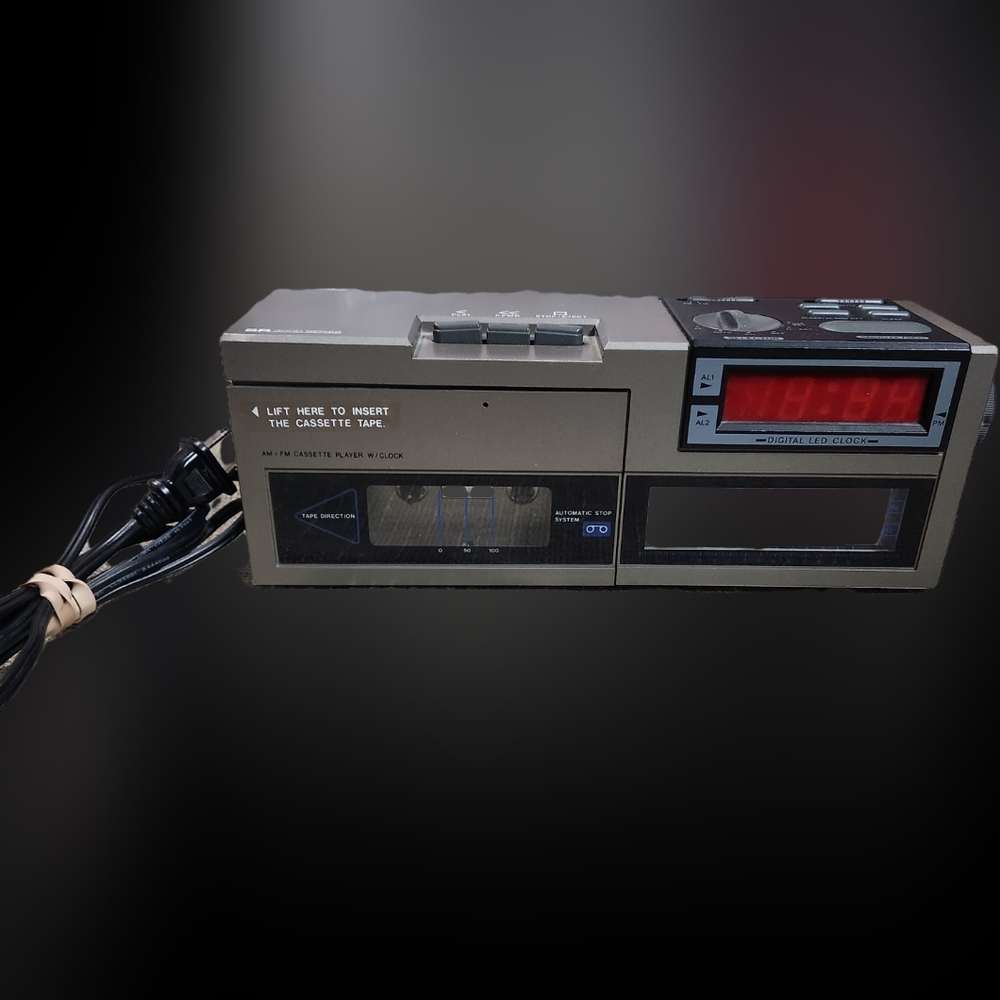 Sears AM FM Cassette Alarm Clock